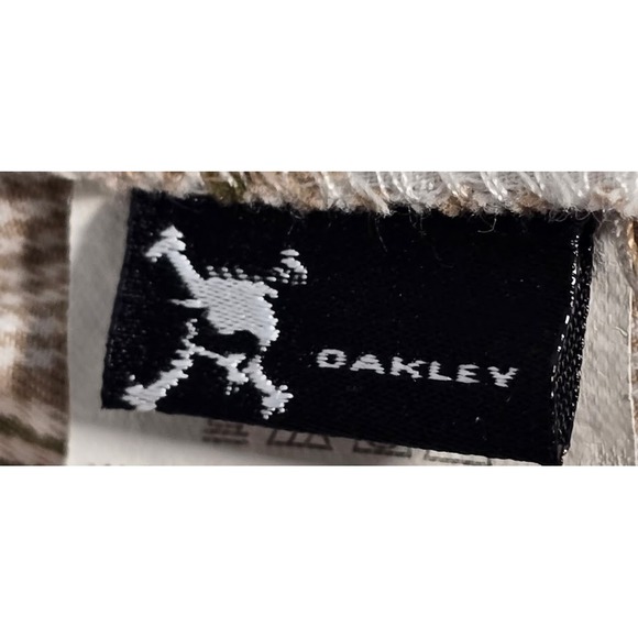 Oakley Mens Plaid Chino Shorts Tan Green Size 33 Cotton Casual Summer Golf. 675 - Picture 5 of 7